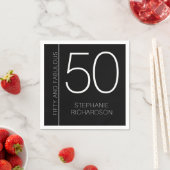 Modern Minimal Fifty and Fabulous 50th Birthday Servet (Insitu)