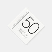 Modern Minimal Fifty and Fabulous 50th Birthday Servet (Hoek)