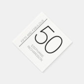 Modern Minimal Fifty and Fabulous 50th Birthday Servet (Hoek)