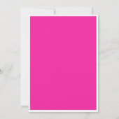 Modern Minimal Fifty Fabulous Bright Pink Birthday Kaart (Achterkant)