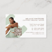 Modern Minimal Fitness Personal Trainer Photo QR Visitekaartje (Achterkant)