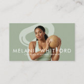 Modern Minimal Fitness Personal Trainer Photo QR Visitekaartje (Voorkant)