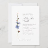 Modern Minimal Floral Detail bruiloft Vrijgezellen Kaart (Voorkant)
