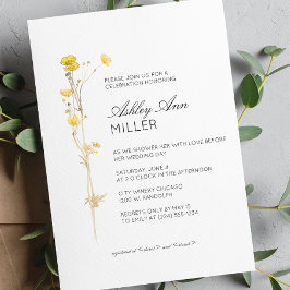 Modern Minimal Floral Detail bruiloft Vrijgezellen Kaart