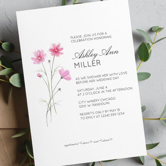 Modern Minimal Floral Detail bruiloft Vrijgezellen Kaart