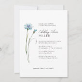 Modern Minimal Floral Detail bruiloft Vrijgezellen Kaart (Voorkant)