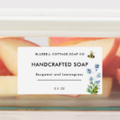 Modern Minimal Floral Soap Bar Productlabel Labels (Aangebracht)