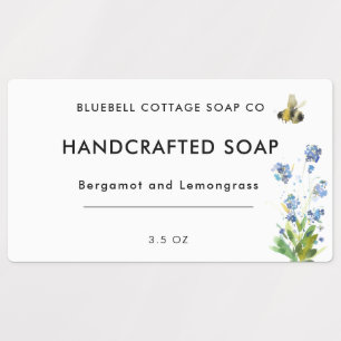 Modern Minimal Floral Soap Bar Productlabel Labels