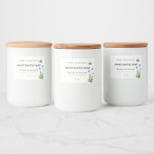 Modern Minimal Floral Soap Bar Productlabel Voedselcontainer Etiket (Flessen)