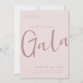 Modern Minimal GALA Bedrijf Blush Roze Kaart (Voorkant)
