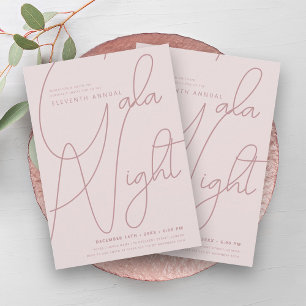 Modern Minimal GALA Bedrijf Blush Roze Kaart
