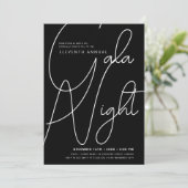 Modern Minimal GALA Bedrijf Zakelijk Zwart Kaart (Staand voorkant)