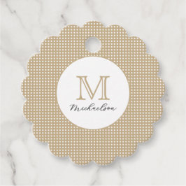 Modern Minimal Gold Elegant Monogram Bedankjes Labels