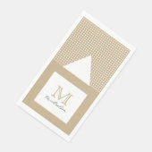 Modern Minimal Gold Elegant Monogram Servet (Hoek)