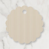 Modern Minimal Gold Stripes Monogram Bedankjes Labels (Achterkant)