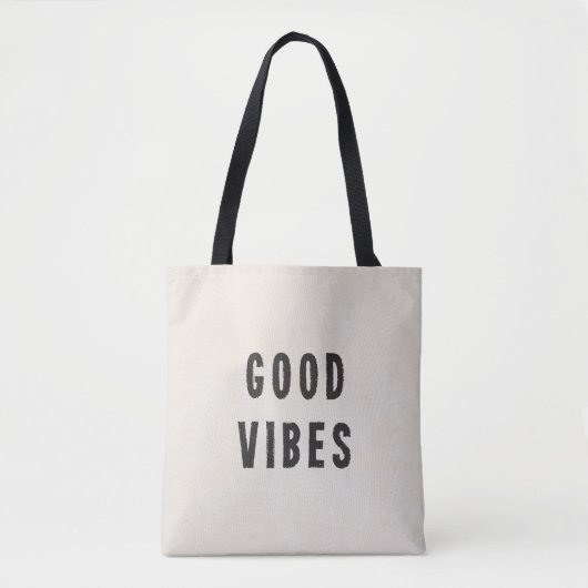 Modern Minimal Good Vibes Summer Festival Tote Bag (Voorkant)