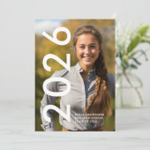 Modern Minimal Graduation Aankondiging (Staand voorkant)