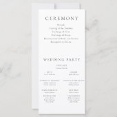 Modern Minimal Green Leaf Wedding Ceremony Program (Achterkant)