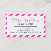 MODERN MINIMAL GRENS, eenvoudig, roze wit Visitekaartje (Voorkant)