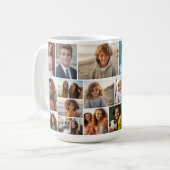 Modern Minimal Grid - 20 Fotocollage Koffiemok (Voorkant links)