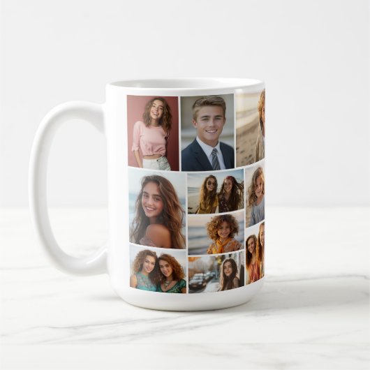 Modern Minimal Grid - 20 Fotocollage Koffiemok (Links)