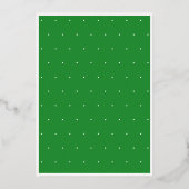 Modern Minimal Groen Vijftig Script Verjaardag Folie Uitnodiging (Achterkant)