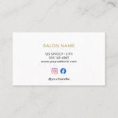 Modern Minimal Hair Stylist Visitekaartje (Achterkant)