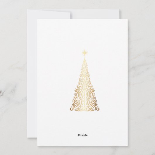 Modern minimal hand drawn Christmas New year card Feestdagenkaart (Achterkant)