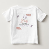 Modern Minimal Heart Boho Baby shower (Achterkant)