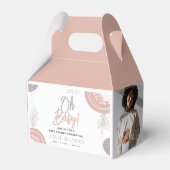 Modern Minimal Heart Boho Baby shower Bedankdoosjes (Voorkant Zijde)