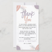 Modern Minimal Heart Boho Baby shower Bedankkaart (Voorkant)