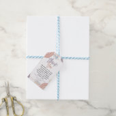 Modern Minimal Heart Boho Baby shower Cadeaulabel (Met Touw)