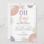 Modern Minimal Heart Boho Baby shower Kaart (Voorkant)