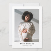 Modern Minimal Heart Boho Baby shower Kaart (Achterkant)