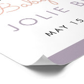 Modern Minimal Heart Boho Baby shower Poster (Hoek)