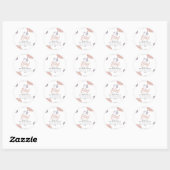Modern Minimal Heart Boho Baby shower Ronde Sticker (Vel)