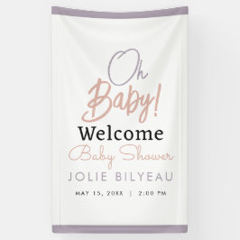 Modern Minimal Heart Boho Baby shower Spandoek