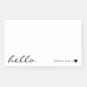 Modern Minimal Heart Clean White Design Post-it® Notes (Voorkant)