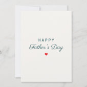 Modern Minimal Heart Custom Photo Father's Day Kaart (Voorkant)