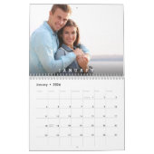 Modern Minimal Heart Customizable Family Photo Kalender (Jan 2026)