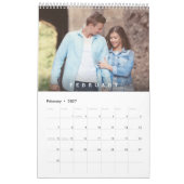 Modern Minimal Heart familiefoto Kalender (Feb 2027)