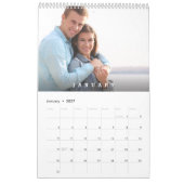 Modern Minimal Heart familiefoto Kalender (Jan 2027)