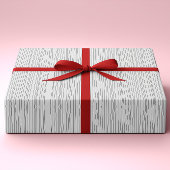 Modern Minimal Imperfect Lines Black and White Cadeaupapier