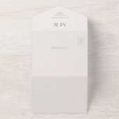 Modern Minimal Intimate Wedding All In One Uitnodiging (Buitenkant)