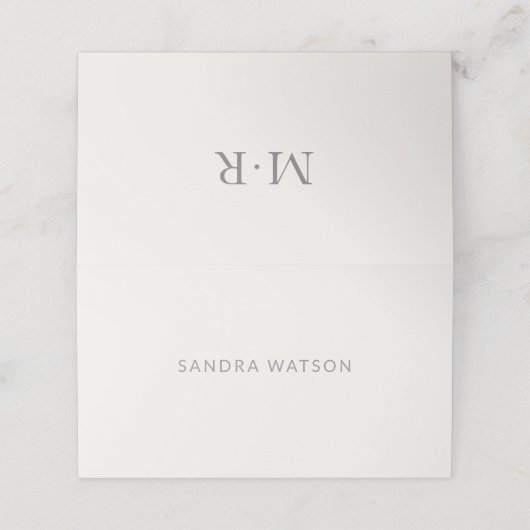 Modern Minimal Intimate Wedding Plaatskaartje (Buitenkant ongevouwen)