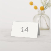 Modern Minimal Intimate Wedding Table Number Plaatskaartje (Voorkant)
