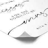 Modern Minimal Kisses voor Mrs Vrijgezellenfeest G Poster (Hoek)