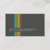 MODERN MINIMAL kleurrijke eenvoudige regenboog str Visitekaartje (Achterkant)