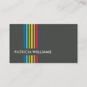 MODERN MINIMAL kleurrijke eenvoudige regenboog str Visitekaartje (Voorkant)