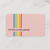 MODERN MINIMAL kleurrijke eenvoudige regenboogstri Visitekaartje (Voorkant)